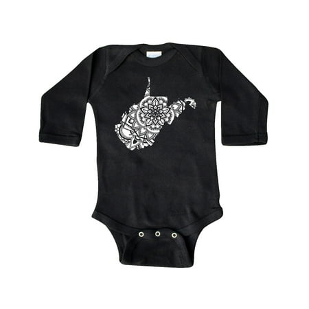 

Inktastic West Virginia Silhouette Mandala Gift Baby Boy or Baby Girl Long Sleeve Bodysuit