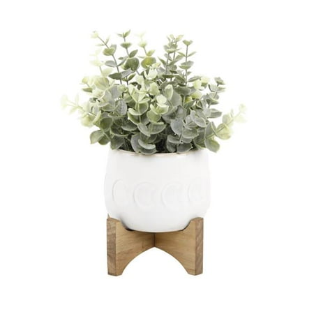 

Flora Bunda CS5601E-IVORY Euc in 3.5IN IVORY BIG MOON PHASE pot on stand