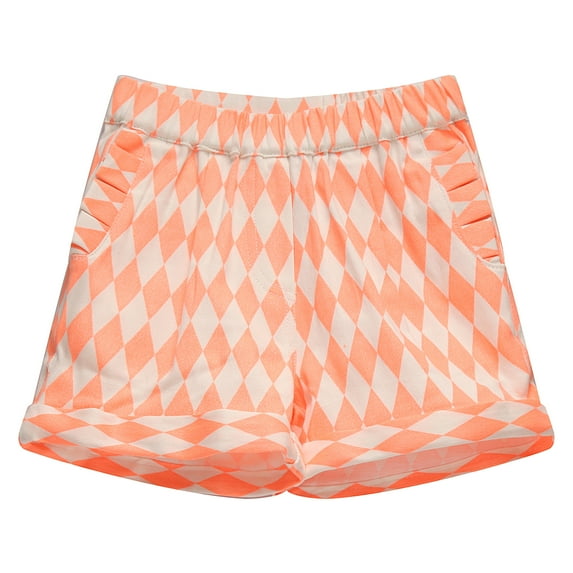 Richie House Girls' Diamond Print Shorts with Elastic Waistband RH1943