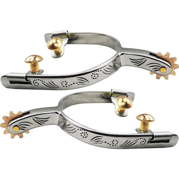 Stainless Steel Horse Spurs, Cowboy Horse Boot Spurs Equestrian Equipment for Equestrian Competition Entertainment