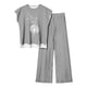 thumbnail image 1 of Pantalones Casuales sin Mangas Impresos con Cuello Redondo Conjunto Superior, Pantalones Ligeros Mujeres para Primavera Verano, 1 of 2
