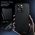 thumbnail image 3 of JETech Grip Case for iPhone 15 Pro Max 6.7-Inch, Soft TPU Slim Fit Protective Phone Cover with Camera Lens Full Protection, Shockproof (Black Titanium), 3 of 5