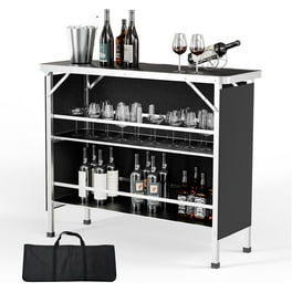 Foldable Bar Portable Event Bar 42 Inches Tall，Mini Table，Food