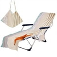 thumbnail image 6 of Fwttom Lounge Chair Towel Cover, Beach Chair Cover Beach Bag with Side Pockets Microfiber Lounge Chair Beach Towel Chair Cover, 6 of 7