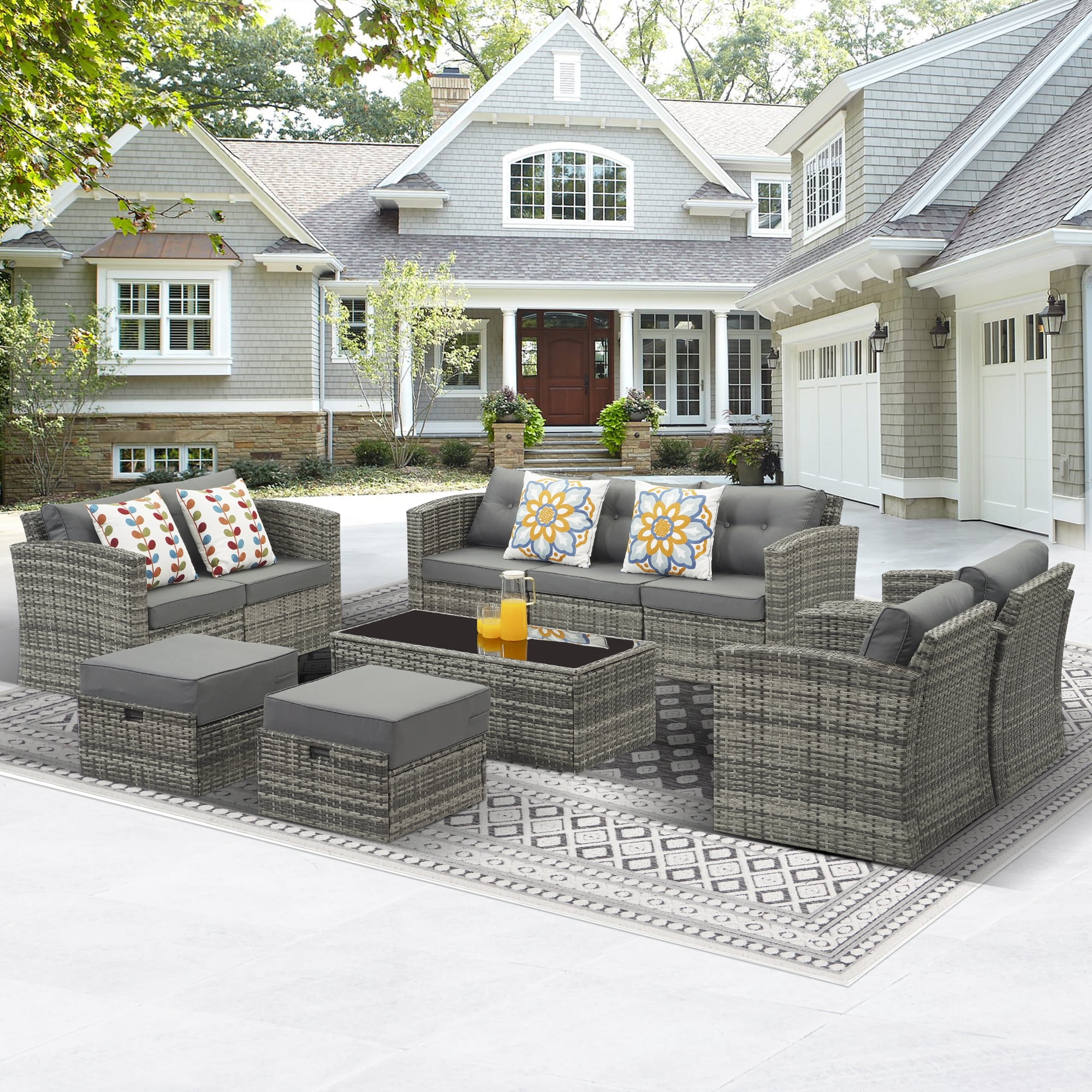 Aluminum frame outdoor sectional sale