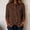 Coffee, variant on Summer Sales Womens Summer Tops Asymmetrical Placket Collar Linen‑Blend Button Casual Blouse Oversized Tshirts for Women