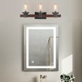 thumbnail image 4 of Vintage 3 Light Wall Lights, Industrial Wall Lights, Farmhouse Wall Lamp, Wall Sconces with Glass Shade, Modern Wall Light Fixtures for Living Room, 4 of 6