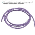 thumbnail image 4 of Uxcell Round Braided Leather Cord, 3mm Genuine Braided Leather Cords, Light Purple(2.2 Yards), 4 of 6
