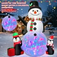thumbnail image 7 of IZNEN 6FT Christmas Snowman Inflatables,Outdoor Snowman Decor with Penguins & Gift Boxes,Xmas Blow Up Yard Inflatables for Party Indoor Garden Lawn Decor, 7 of 7