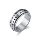 thumbnail image 1 of Anillo de acero de titanio giratorio con texto vikingo nórdico para hombre, joyería para aliviar el estrés y la ansiedad emocional, 1 of 4