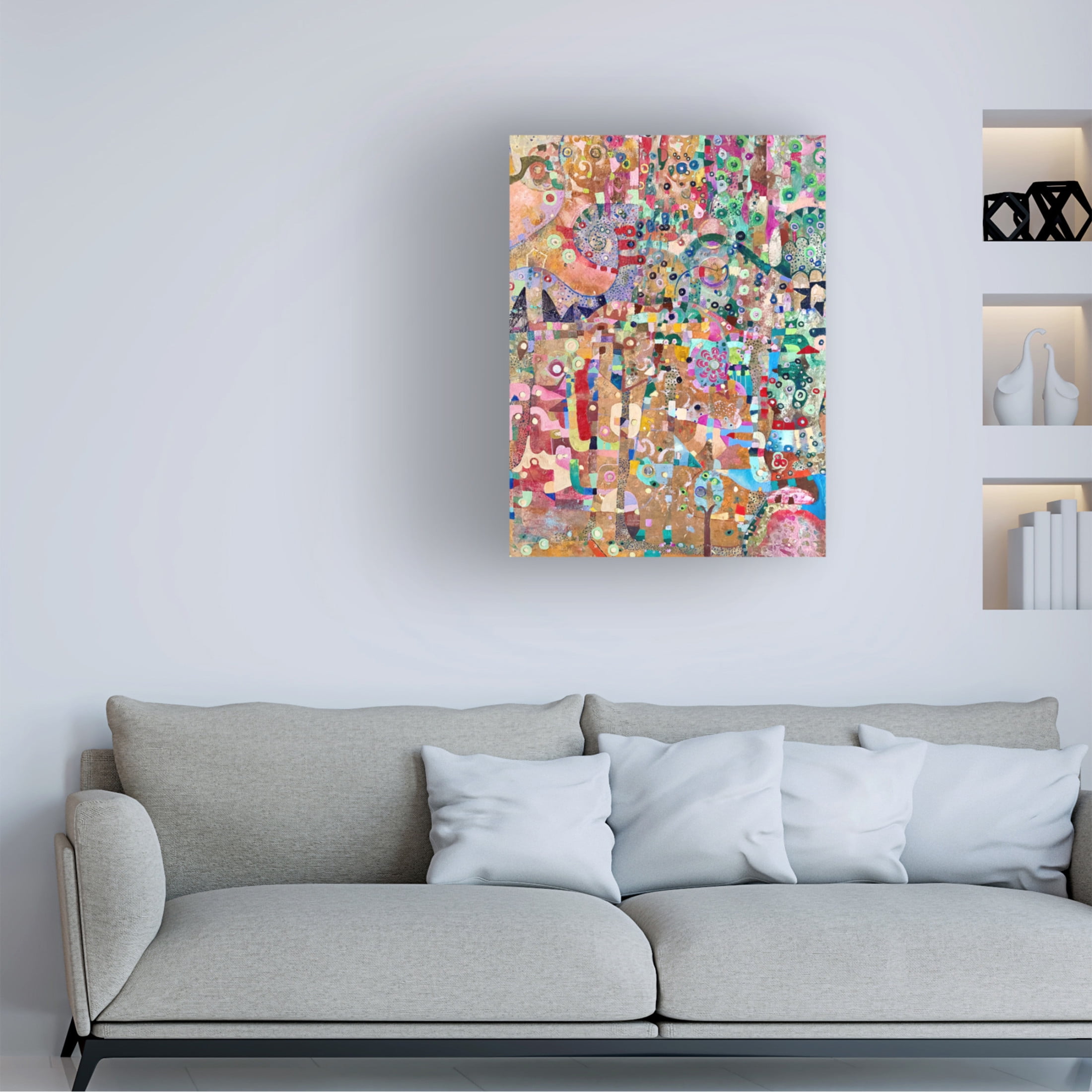 Trademark Fine Art Alise Loebelsohn Orange swirl Canvas Wall Art