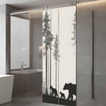 thumbnail image 3 of Abstract Window Privacy Film Forest Walking Bear Family Pine Tree Silhouette Decorative Glass Window Film UV Blocking Static Cling Non-Adhesive Sticker Covering for Home Door 23.6 x 59 inches, 3 of 8