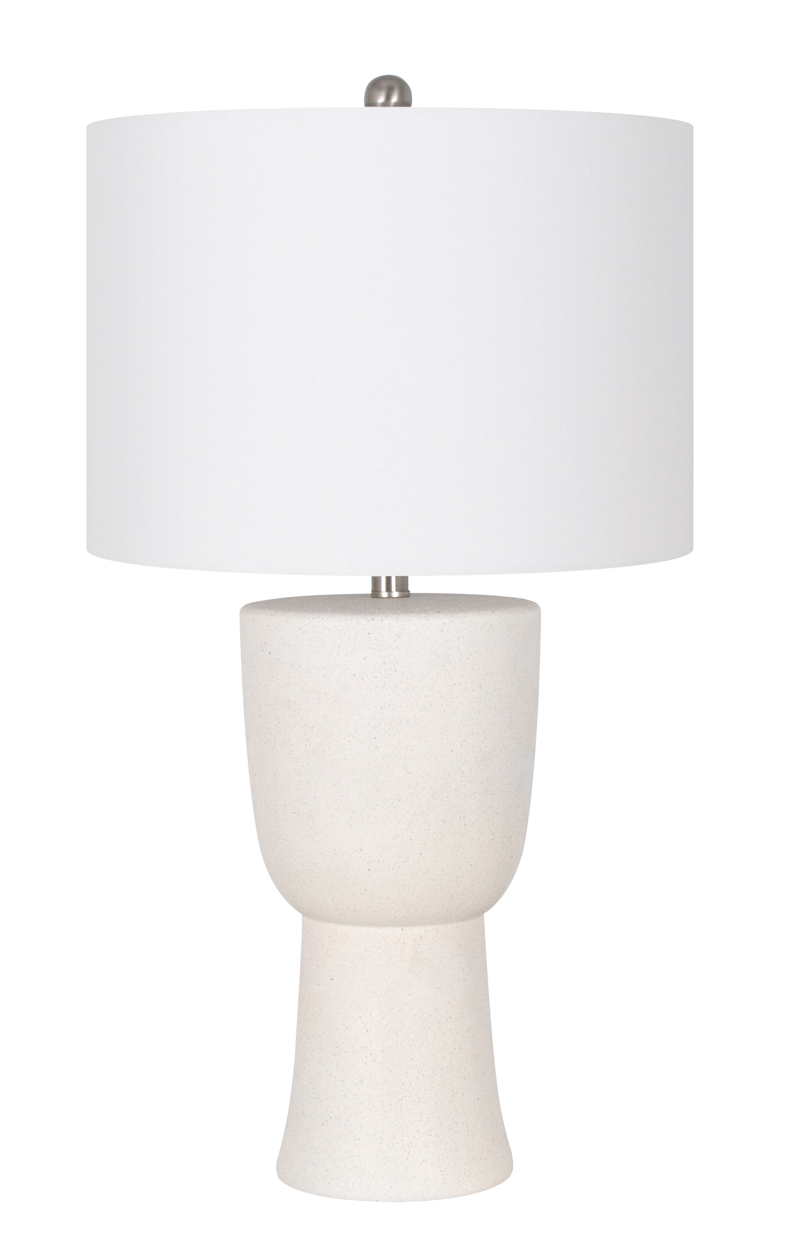 Cooper Ridge Glass 30" Table Lamp with Linen Shade, Clear & Natural (Set of 2)