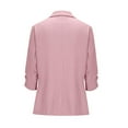 thumbnail image 6 of Solid Blazers For Women Business Casual 3/4 Sleeve Lapel Open Front Suit Jacket Work Blazer With Pockets, 6 of 7