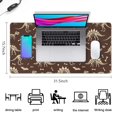 thumbnail image 5 of Long Mouse Pads for Desk,Brown Cartoon Dinosaurs Fossils Pattern Desk Mats on Top Of Desks, Desk Mouse Pad Extra Large with 3mm Non-Slip Base and Stitched Edge for Gaming,Office,Work,Home 31.5"x15.7", 5 of 6