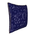 thumbnail image 2 of YFYANG Square Velvet Decorative Throw Pillow, 20"x20" Space Rocket Planet Doodle Pattern Sofa Bed Cushion Pillows, 2 of 7