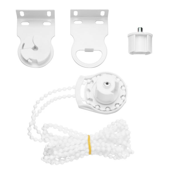 BRIGHTFUFU VORCOOL 1 juego de persianas enrollables con cordón de cadena con cuentas y conectores de persianas enrollables con núcleo de metal (blanco)