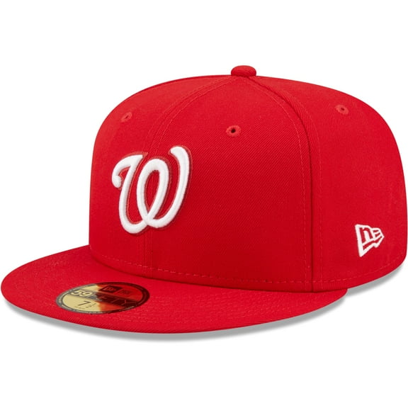 Men's New Era Red Washington Nationals White Logo 59FIFTY Fitted Hat
