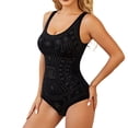 thumbnail image 3 of Women’s Backless Shapewear Bodysuit – Sleeveless Tummy Control Thong Bodysuit Shapewear Snap Bodysuit Tummy Control Butt Lifter Sleeveless Body Shaper Seamless Jumpsuit Black XXL, 3 of 6