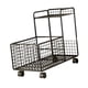 thumbnail image 2 of Carrito de servicio debajo del escritorio, carrito móvil con ruedas, estantería metálica multiusos para almacenamiento Doble capa negra, 2 of 9