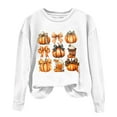 thumbnail image 1 of Rbaofujie Chandails d'Automne Mode Femmes Décontracté Manches Longues Imprimé Col Rond T-Shirt Ample Blouse Chandails en Molleton Sans Capuche Blanc Mode Femmes Chandails à Capuchon & Chandails en Molleton, 1 of 3