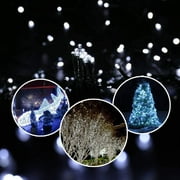 QiShi Christmas Solar Lights LED Solar String Lights,39ft 100 LED Fairy Outdoor String Lights Decorative Lighting for Home,Lawn,Garden,Wedding,Patio,Party,and Holiday Decorations (White)-1Pack
