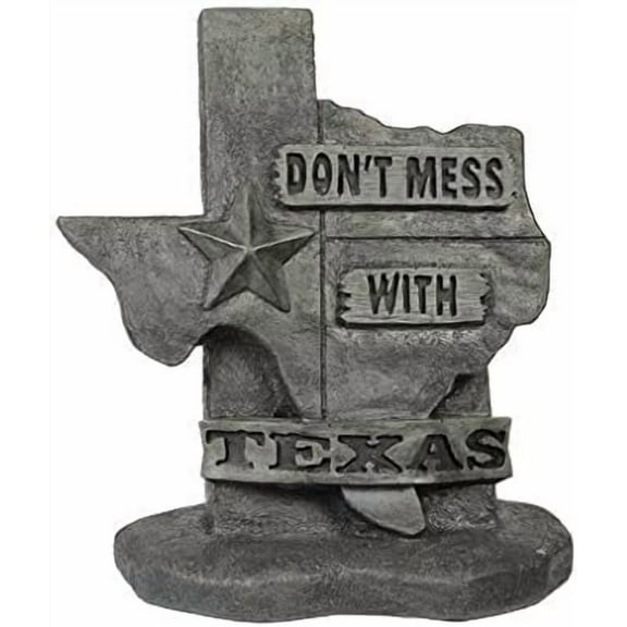 Solid Rock Stoneworks Don't Mess with Texas - 19" Tall- Indigo Finish