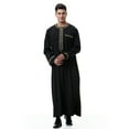 thumbnail image 3 of Men Muslim Saudi Robe Kaftan Dubai Tunic Long Top Blouse Thobe, 3 of 3