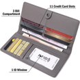 thumbnail image 2 of FUNING Womens Wallet Leather Large Capacity Card Holder Zipper Wallets for Women, 2 of 6