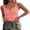 Coral, variant on ANRABESS Tank Tops for Women Summer Basic Ribbed Henley Slim Fitted Sleeveless Cami Shirts Button Up Workout Casual Outfits Green Medium