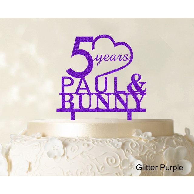 Happy Birthday Cake Topper Csutom Name Glitter Cake Topper Cake Decoration Color Option Available 6-7 Inches Wide