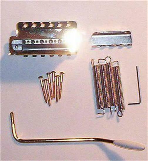 Fender® Mexican Strat Gold Vintage Bridge Assembly~2 1/16"~Small Block~Brand New