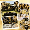 thumbnail image 6 of 50th Black Gold Birthday Decorations for Women Men with 50th Banner, Happy Birthday Banner, Number 50 Foil Balloon, 6 of 7