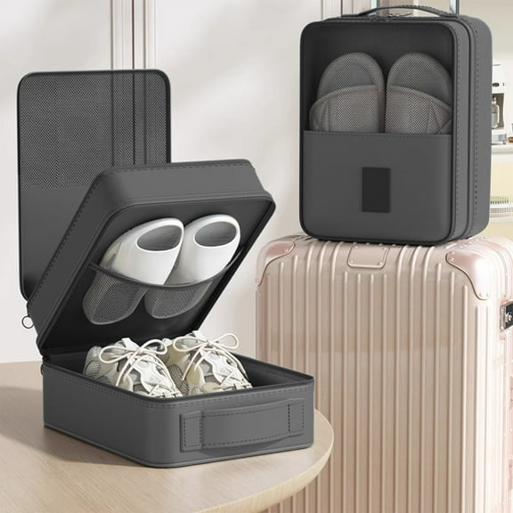 HOARBOEG Travel Shoe Storage Bag with Mesh Window, Water-Resistant Luggage Shoe Organizer for Men & Women, Shoe Cover for Travel Accessories