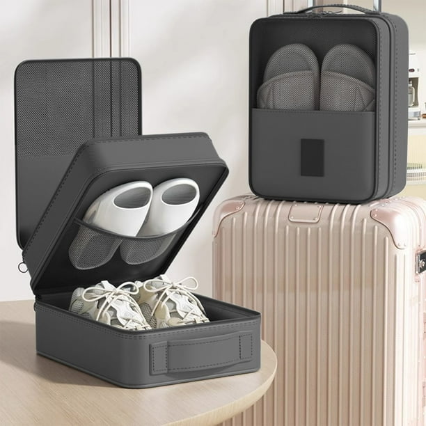 mfyjkho Bolsa Organizadora De Zapatos De Malla Transpirable Con Panel Transparente Para Almacenamiento De Viaje. Se Cuelga Del Equipaje. Se Adapta A Tallas De Zapatos 5.5-12, Paquete De 2.