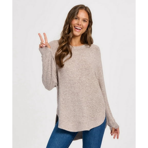 Boxercraft BW1102 Women's Cuddle Oversized Crew-ESPRESSO HEATHER-XL