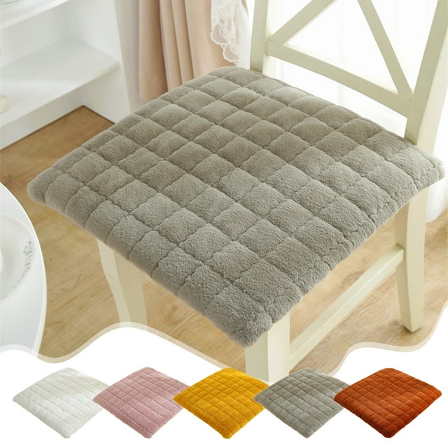 Fiudx Cojín de Asiento Suave y Grueso, Cómodo, Cálido y Resistente Al Invierno, Antideslizante, para Silla de Oficina, Banco de Cocina o Cine (40 X 40 Cm)