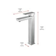 thumbnail image 2 of Elegant Kitchen & Bath FAV-1002BNK Jakob Single Hole Single Handle Bathroom Faucet, Brushed Nickel, 2 of 10