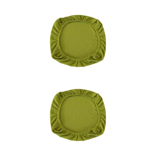 kurtrusly Chair Cover Slipcover Stretch Seat Computer Protection Set Anti-Dirty Thicken Solid Home Wedding Universal Decoration Yellow/Seat Mat 2Set