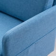 thumbnail image 4 of Single Sofa Chair, Linen Lounge Armchair, Comfy Reading Accent Chair, Mid -Century Accent Chair with Black Metal Legs, for Living Room Bedroom (Blue), 4 of 7
