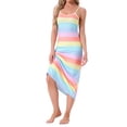 thumbnail image 4 of INSPIRAR CHIC Vestidos de Noche para Mujeres Sin Mangas con Tirantes Espagueti Cuello Redondo Vestido de Dormir Primavera Verano S Lluvias, 4 of 6