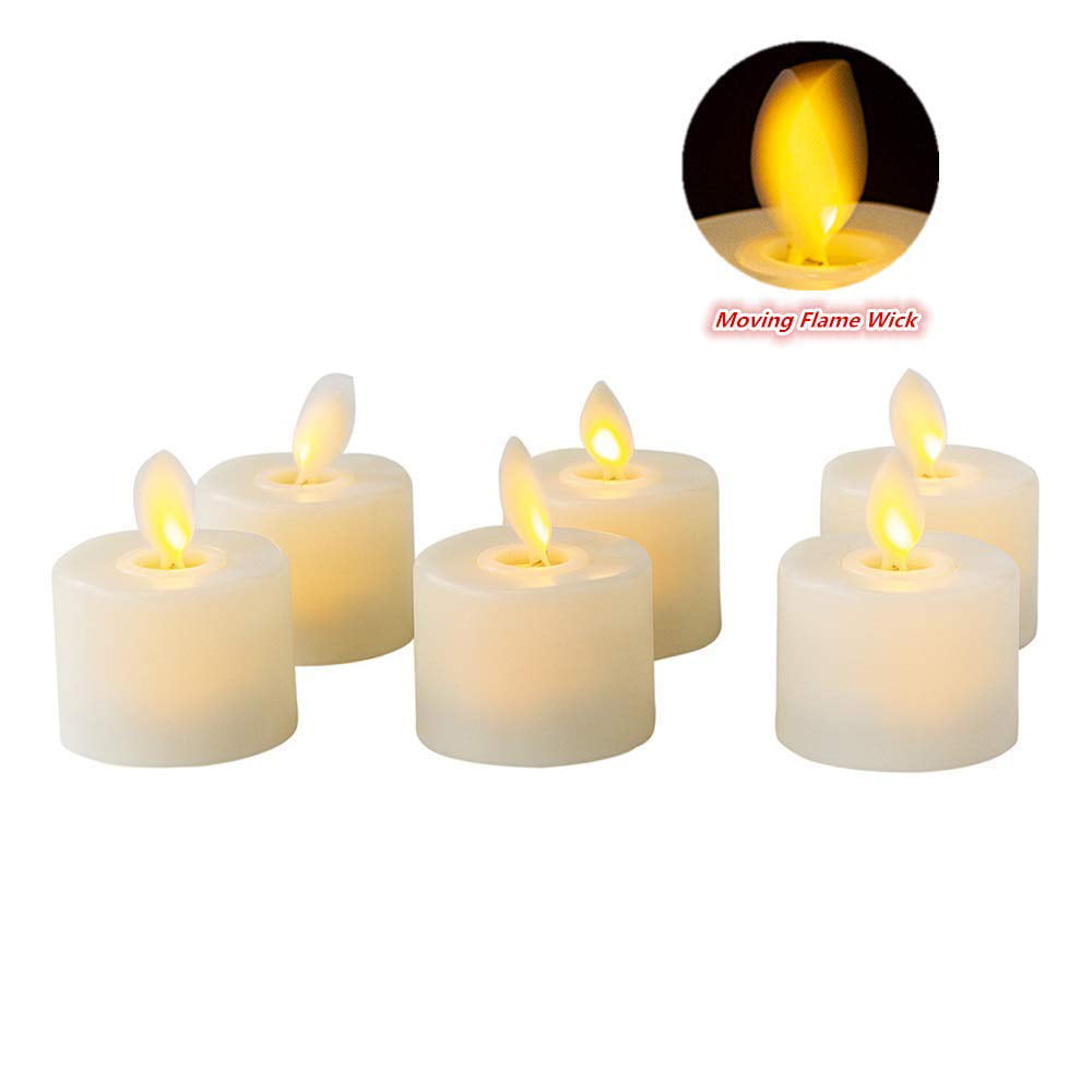 Flameless LED Tea Light Candles Realistic Dancing LED Flames Electric ...