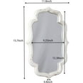 thumbnail image 3 of Sintosin Vintage Scalloped Wall Mirror Decorative 16" x 12", Hanging Rustic Distressed White Bathroom Mirrors for Vanity, Farmhouse Wood Quatrefoil..., 3 of 7
