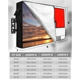 thumbnail image 7 of Outdoor TV Cover 40 to 43 Inch Weatherproof, Red Black Gray Squares Waterproof TV Screen Protector for Outside Decor with Zipper and Pocket 40"L x 25"H , Abstract Geometric Art, 7 of 7