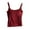 Wine, variant on Lixiuxyad Built-in Bra Tank Tops Women Spring And Summer Outerwear With Integrated Threaded Shoulder Sling With Chest Pads And Vest(Red S)