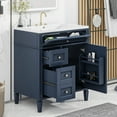 thumbnail image 3 of 30'' Bathroom Vanity with Top Sink, Modern Bathroom Storage Cabinet,Single Sink Bathroom VanityBlue, 3 of 6
