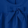 thumbnail image 5 of CYRBOKO Toddler Girls Dresses with Ruffle, Cotton A-line Casual Summer Kids Dresses Blue Size 12-18 Months, 5 of 6