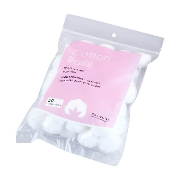 RAGUPEL 50 Small Cotton Balls for Make-Up,Nail Polish Removal,Pet Care,Onesize,White