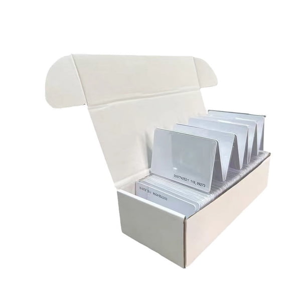 Tarjeta de identificación blanca, tarjeta de inducción, tarjeta de control de acceso, tarjeta delgada, tarjeta con chip TK4100, tarjeta inteligente 4168, tarjeta de asistencia RFID RF