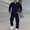 Navy, variant on Men's Tracksuits Casual Sweatsuit 2 Piece Long Sleeve Track suits Athletic Full Zip Active Sports Sets Sports Outfits Sets